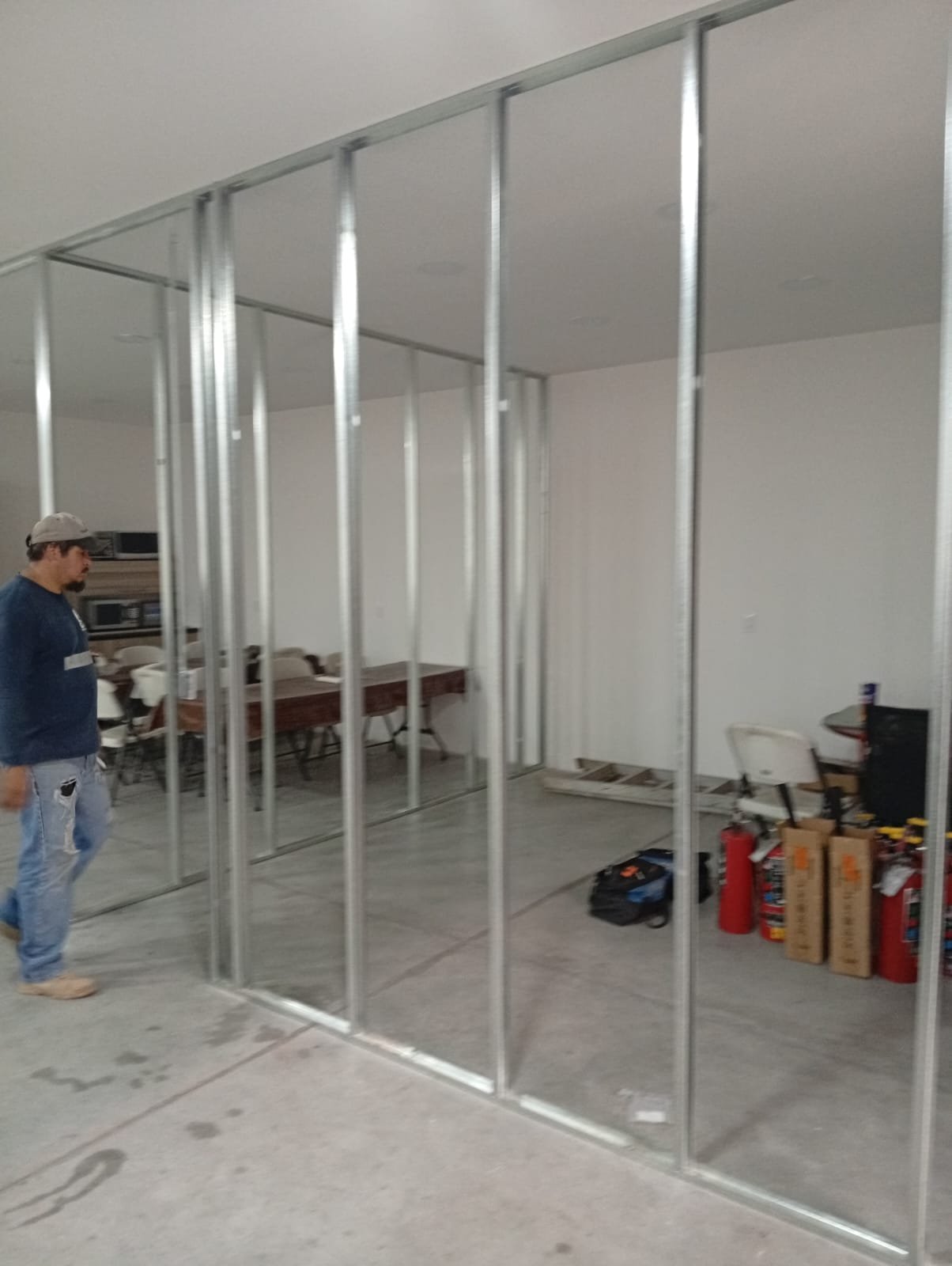 Esqueleto metálico para muro de tablaroca